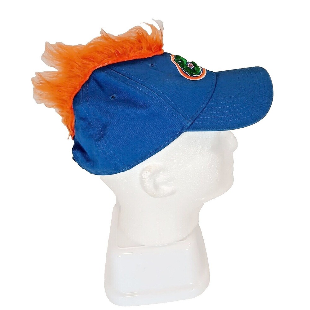 Florida Gators NCAA Mohawk Hat Blue Orange‎ Faux Fur Fan Cap Adjustable Mens